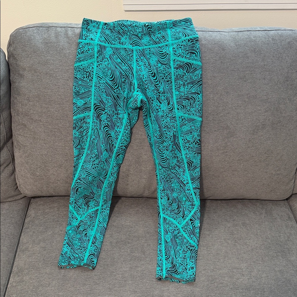 lululemon athletica Turquoise Patterned Leggings